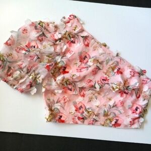 SHEIN Floral One Sleeve Crop Top. Small